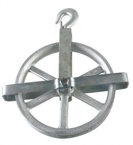 Hook-Attached Well-Wheel Pulley Blocks