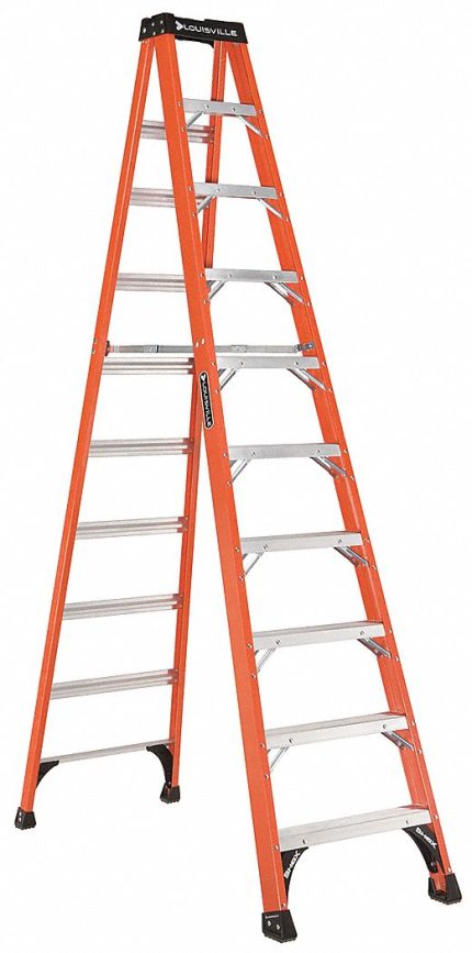 Non-Conductive Fiberglass A-Frame Stepladders