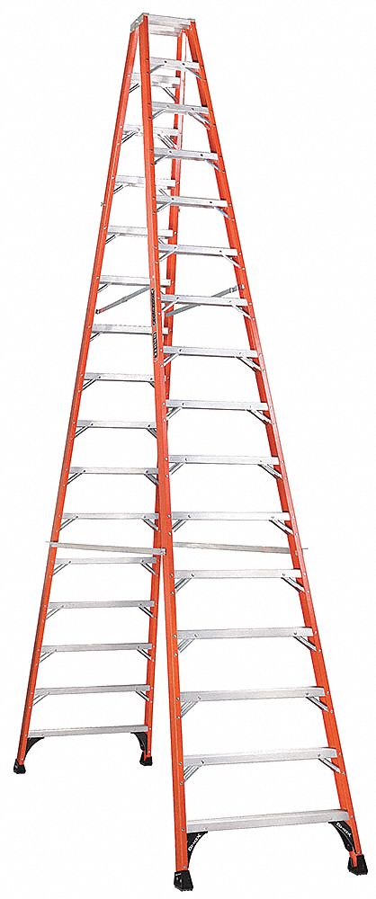 Non-Conductive Fiberglass Twin Stepladders