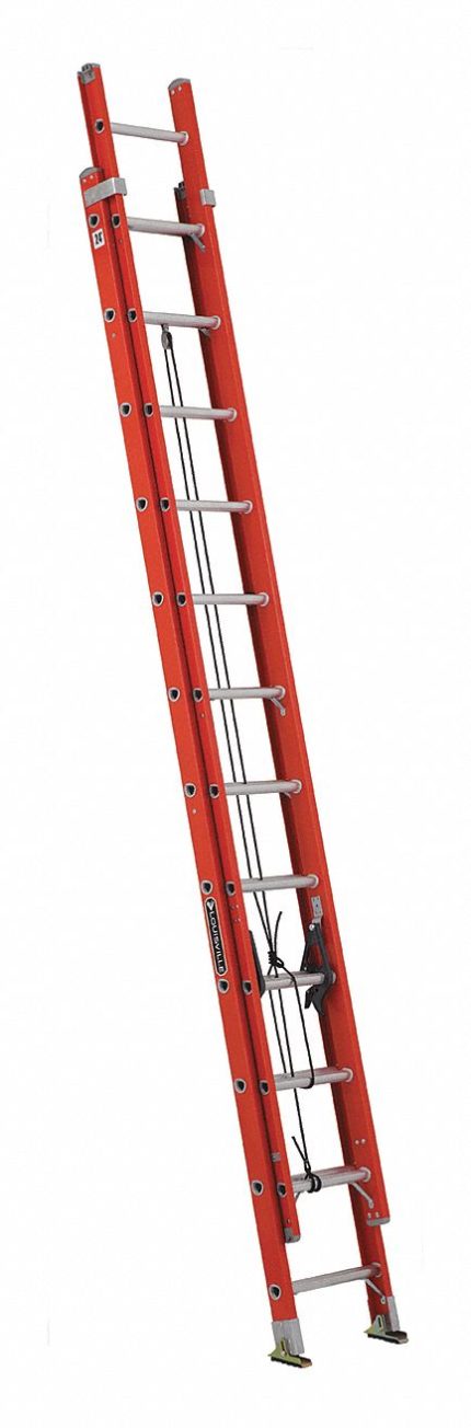 Non-Conductive Fiberglass Extension Ladders