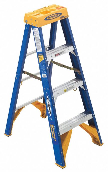 Cable & Conduit Storage Fiberglass A-Frame Stepladders