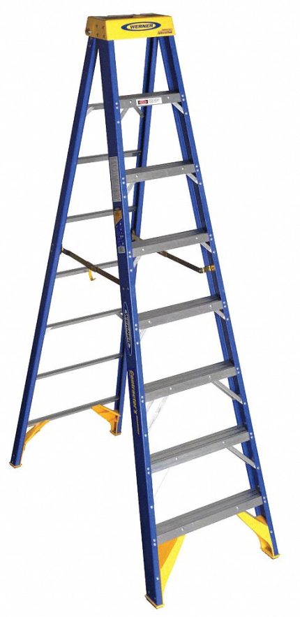 Non-Conductive Fiberglass A-Frame Stepladders