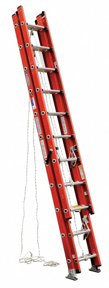 Non-Conductive Fiberglass Extension Ladders