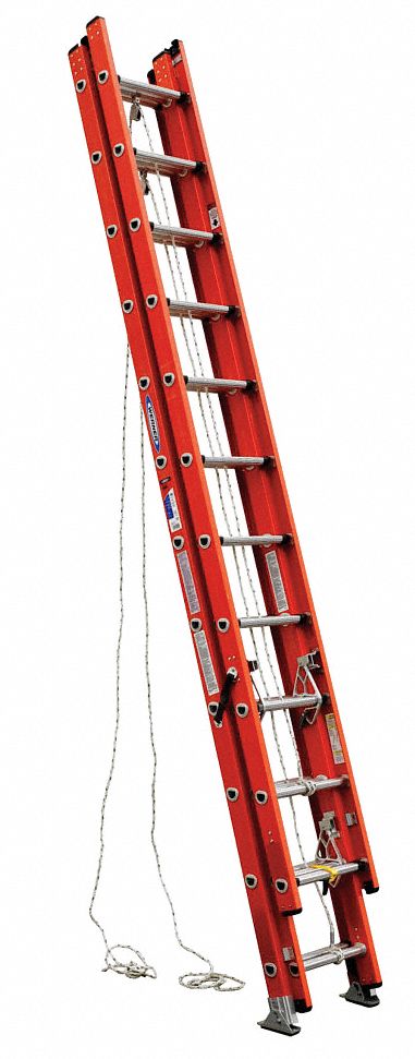 Non-Conductive Fiberglass Extension Ladders