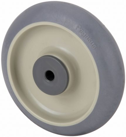 Antimicrobial Nonmarking Rubber Tread on Plastic Core Wheels