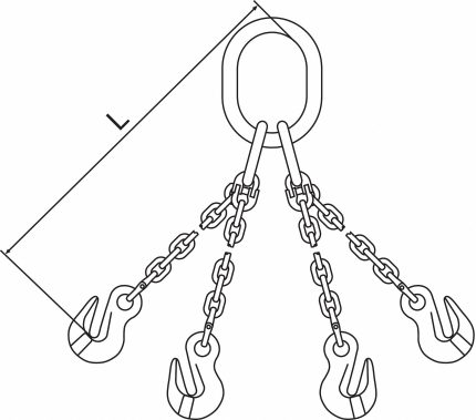 Grade-120 Four-Leg Chain Slings