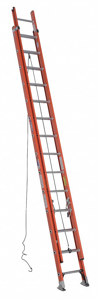 Non-Conductive Fiberglass Extension Ladders