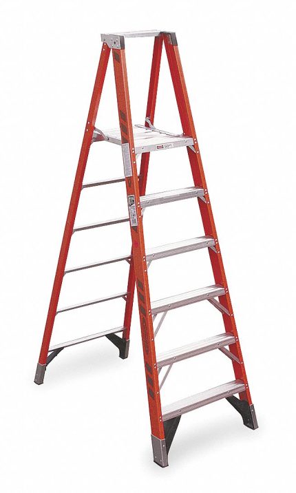 Non-Conductive Fiberglass Platform Stepladders