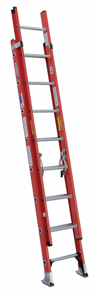 Non-Conductive Fiberglass Extension Ladders
