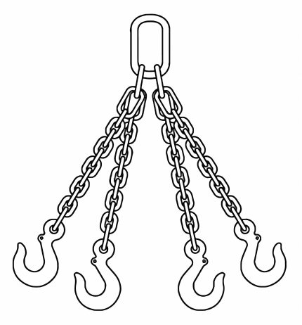 Grade-80 Four-Leg Chain Slings
