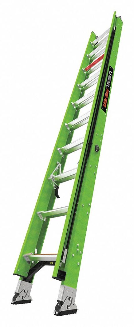 Non-Conductive Fiberglass Extension Ladders