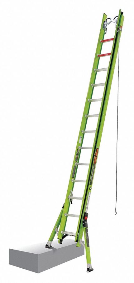 Cable Grab Non-Conductive Fiberglass Extension Ladders