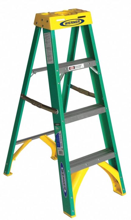 Non-Conductive Fiberglass A-Frame Stepladders