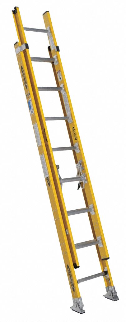 Non-Conductive Fiberglass Extension Ladders