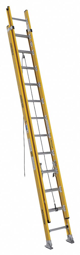 Non-Conductive Fiberglass Extension Ladders