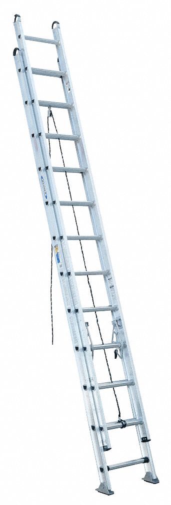 Leg Leveling Lightweight Aluminum Extension Ladders