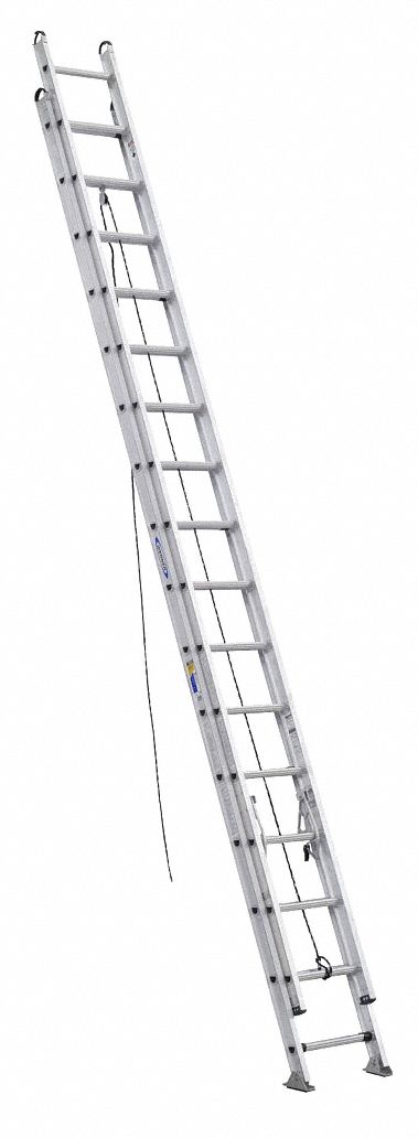 Leg Leveling Lightweight Aluminum Extension Ladders