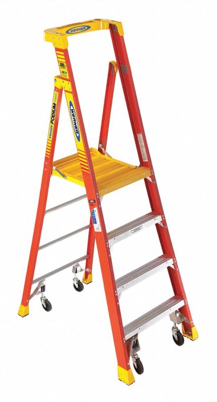 Rolling Podium Stepladders