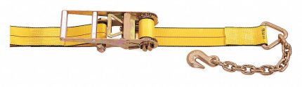 Ratchet Straps with Chain Extension Grab-Hook Ends