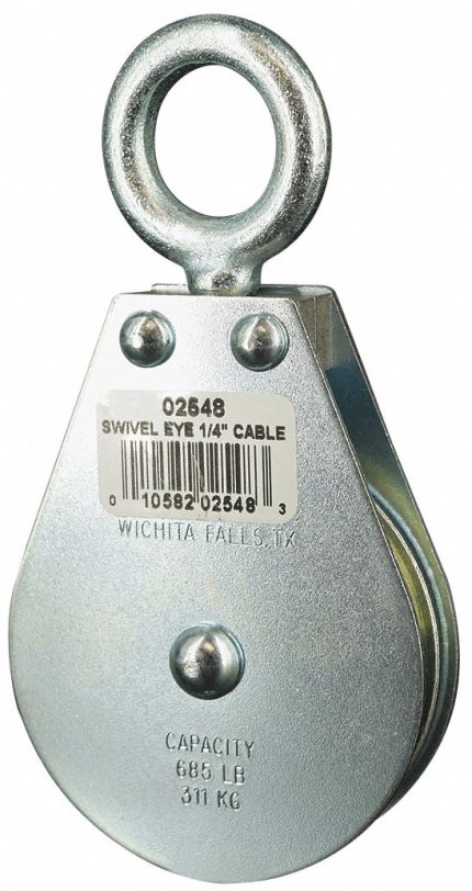 Swivel-Eye Attached Pulley Blocks