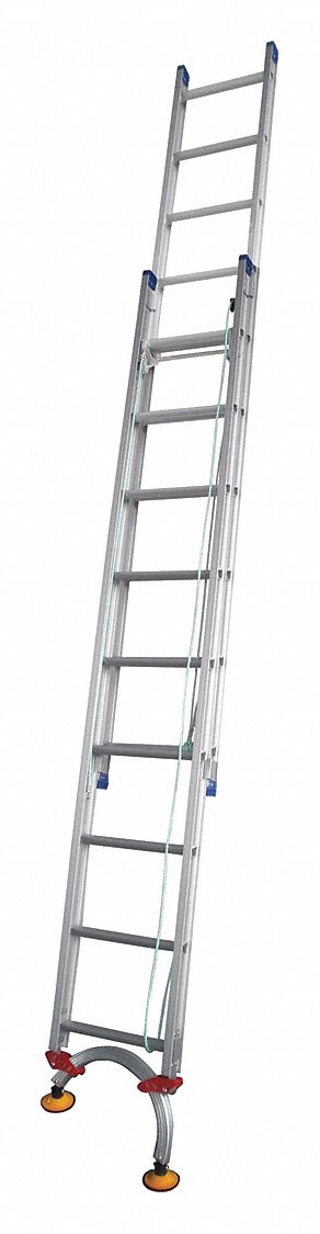 Leg Leveling Lightweight Aluminum Extension Ladders