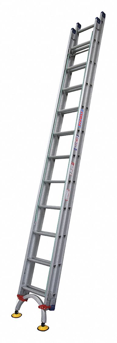Leg Leveling Lightweight Aluminum Extension Ladders