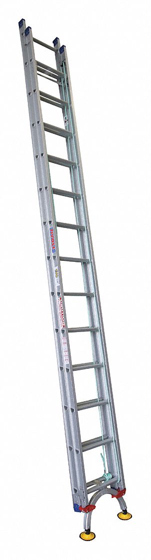 Leg Leveling Lightweight Aluminum Extension Ladders