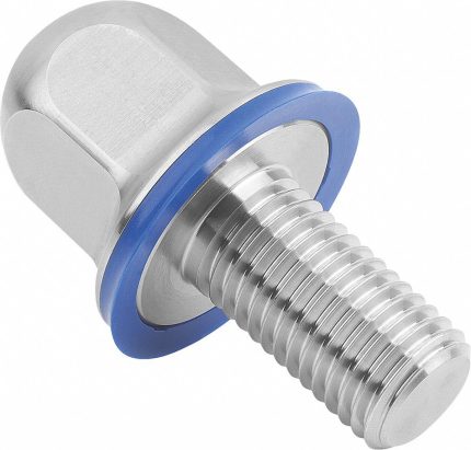 Crowned Hygienic Flanged Hex Head Bolts with Sealing Washer