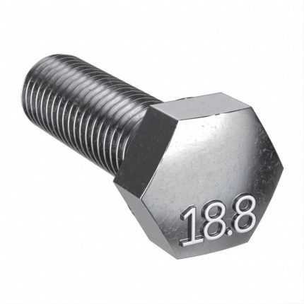 18-8 Stainless Steel Left Hand Hex Head Cap Screws